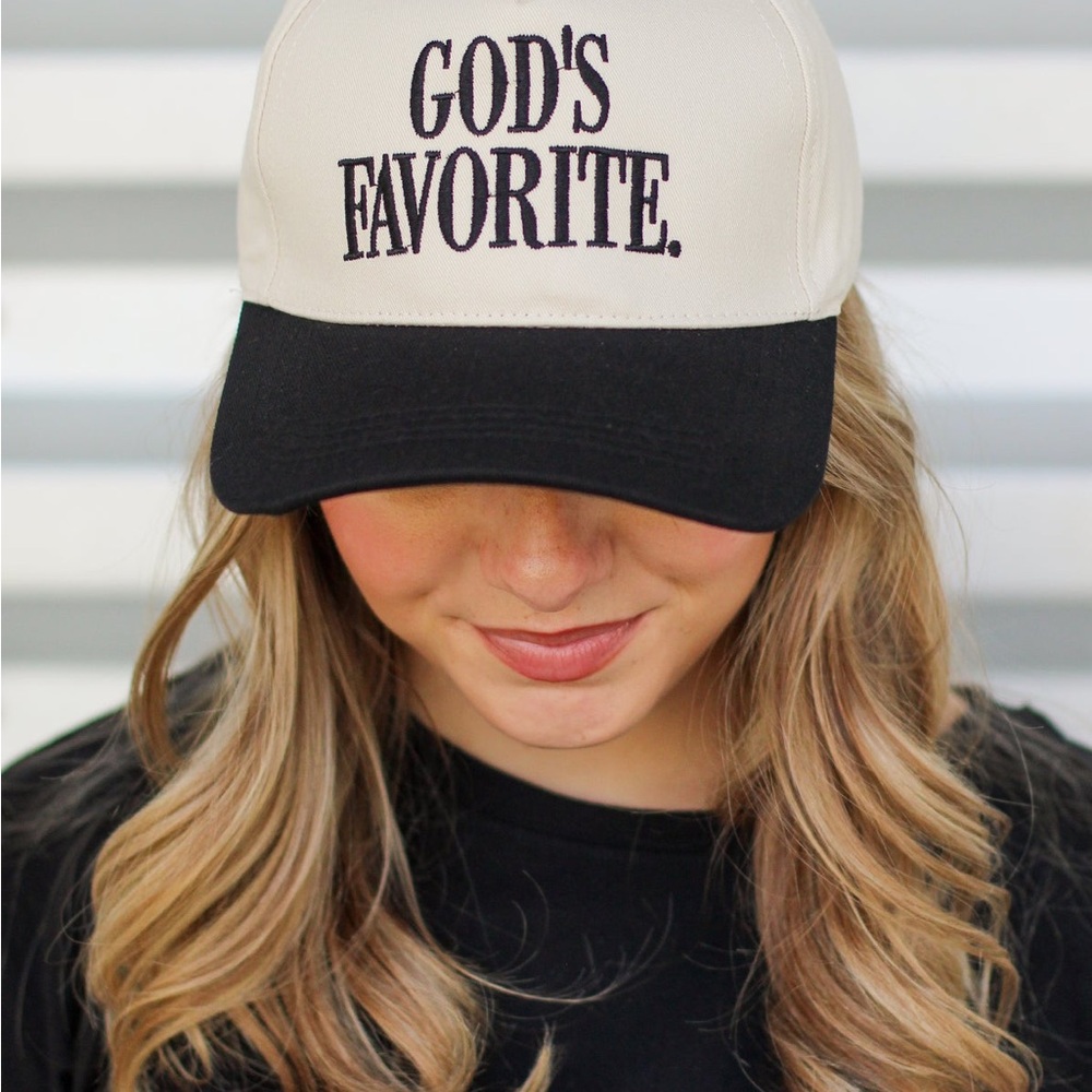 Black and White ‘God's Favorite Trucker’  Hat NEW